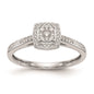 Designer 10K White Gold Halo Diamond Engagement Ring, 1/5 Carat Cluster - Stylish Value-1