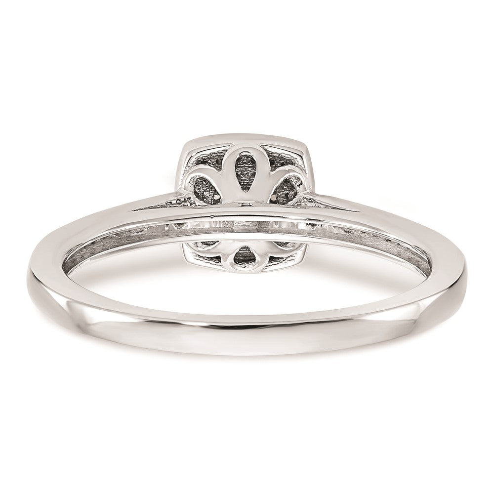 Exclusive 14K White Gold Square Halo Engagement Ring - 1/5 Carat Diamonds, Stylish Value