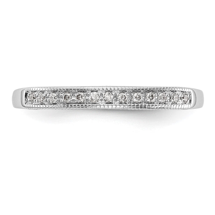 Buy 14K White Gold 1/6 Carat Diamond Wedding Band Set - Stylish & Affordable!-4