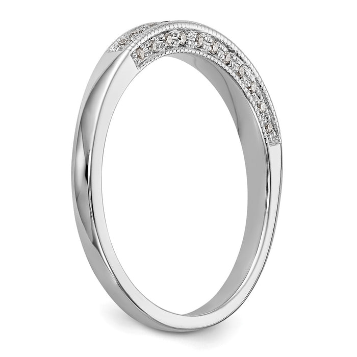 Buy 14K White Gold 1/6 Carat Diamond Wedding Band Set - Stylish & Affordable!-6