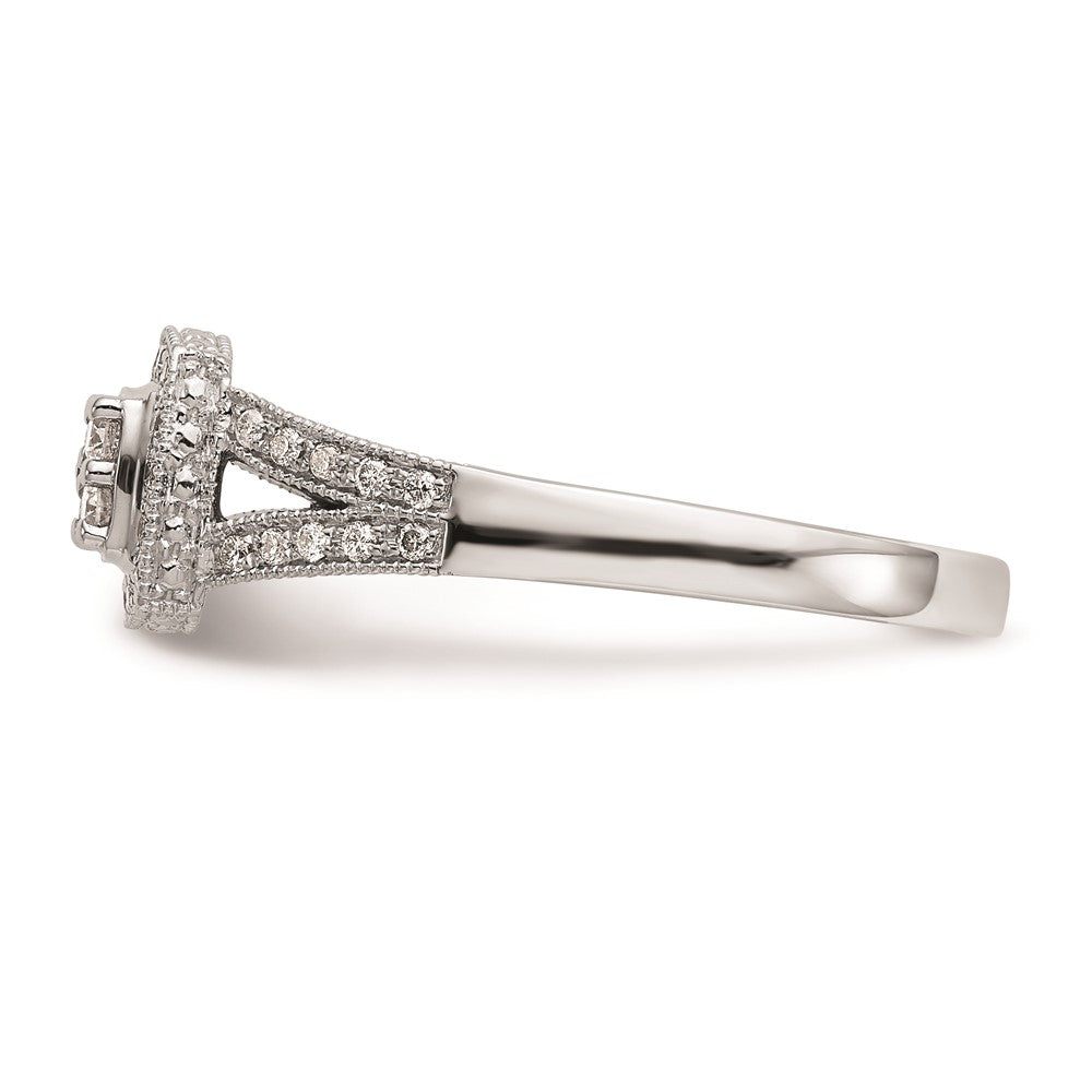 Buy Exclusive 14K White Gold Square Halo Engagement Ring with 1/2 Carat Diamonds