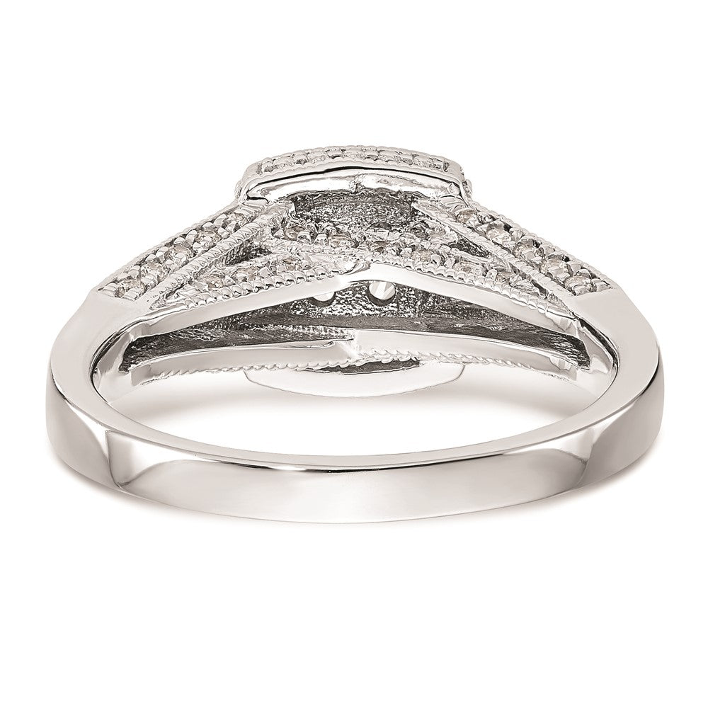 Buy Exclusive 14K White Gold Square Halo Engagement Ring with 1/2 Carat Diamonds