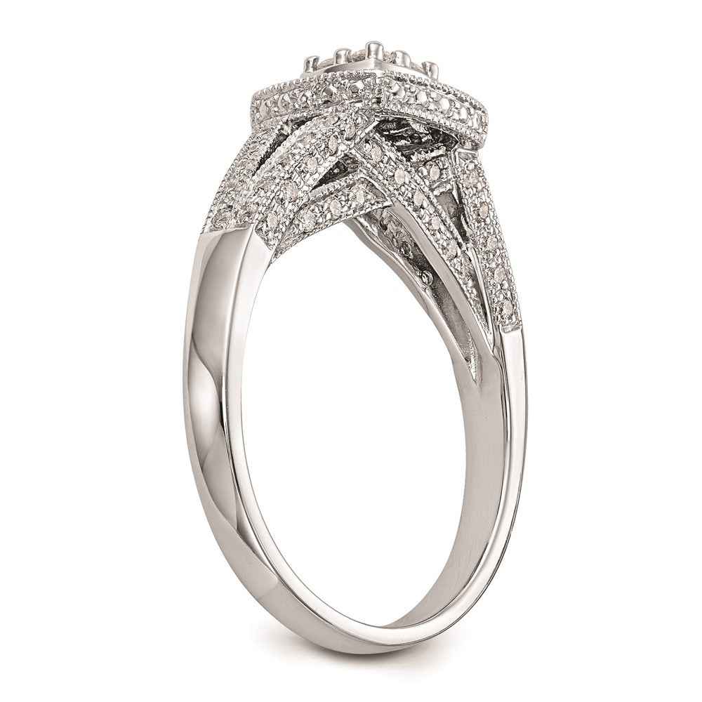Buy Exclusive 14K White Gold Square Halo Engagement Ring with 1/2 Carat Diamonds