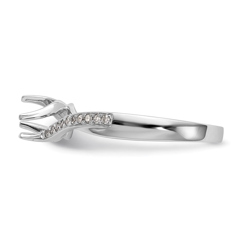 Buy High-Quality 14K White Gold By-Pass Engagement Ring, 1/2 Carat Center