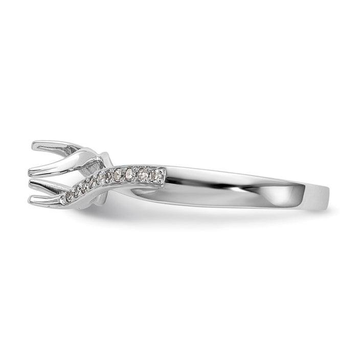 Buy High-Quality 14K White Gold By-Pass Engagement Ring, 1/2 Carat Center-3