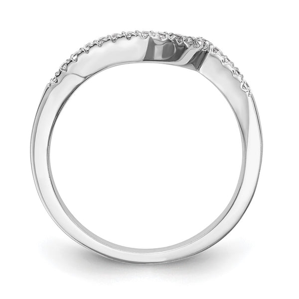 14K White Gold 1/5 Carat Diamond Wedding Band - Style GR1-1022735