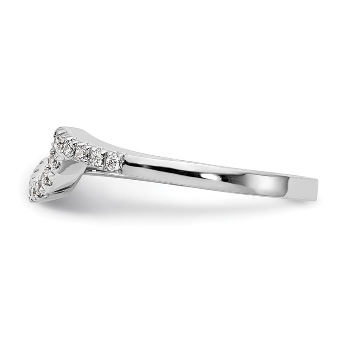 Exclusive 14K White Gold 1/5 Carat Diamond Wedding Band - Stylish Value Offer!-3
