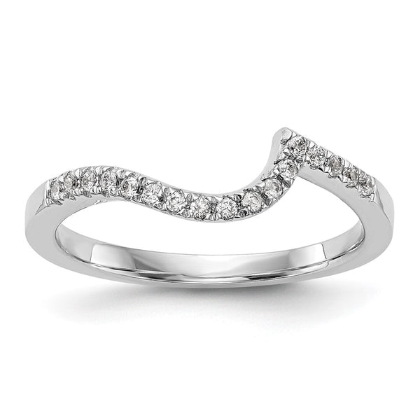 14K White Gold 1/5 Carat Diamond Wedding Band - Style GR1-1022735