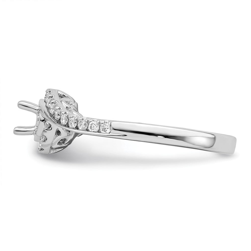 Buy Exclusive 14K White Gold By-Pass Engagement Ring, 1/4 Carat Diamond, Stylish Design