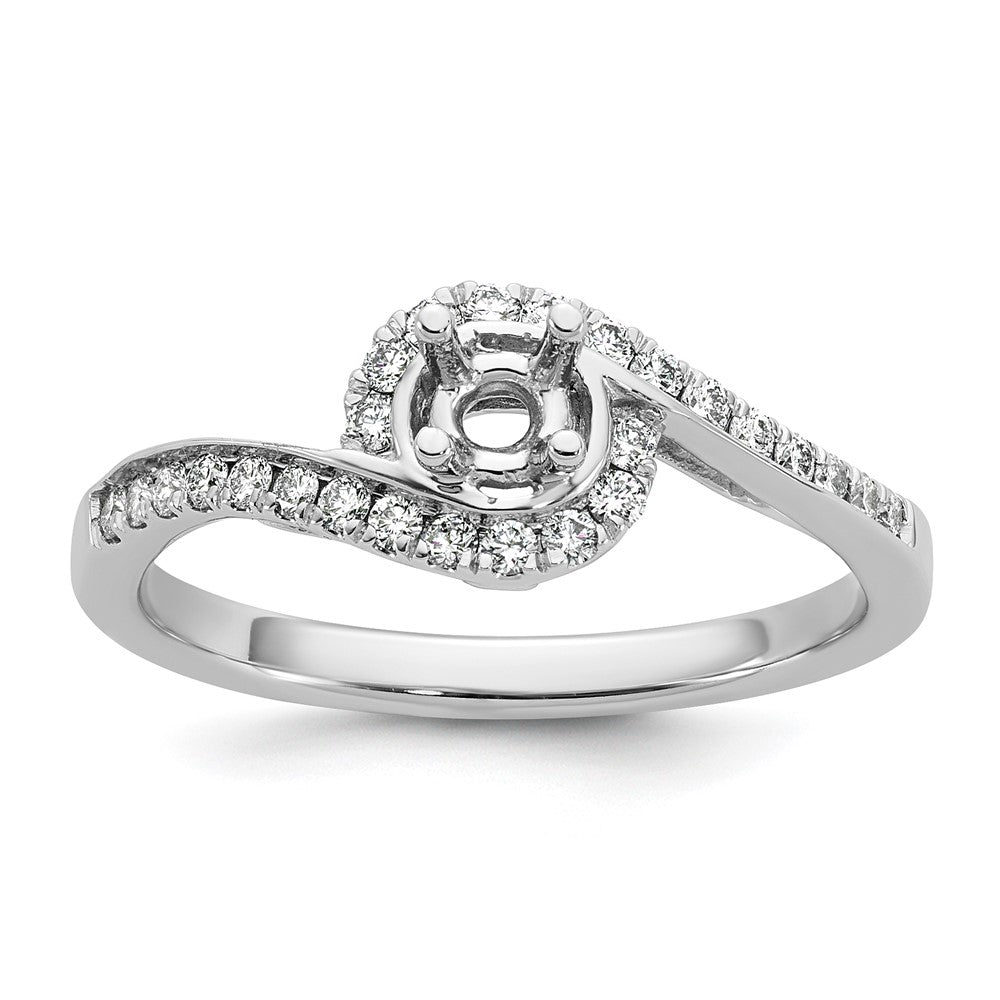 Buy Exclusive 14K White Gold By-Pass Engagement Ring, 1/4 Carat Diamond, Stylish Design
