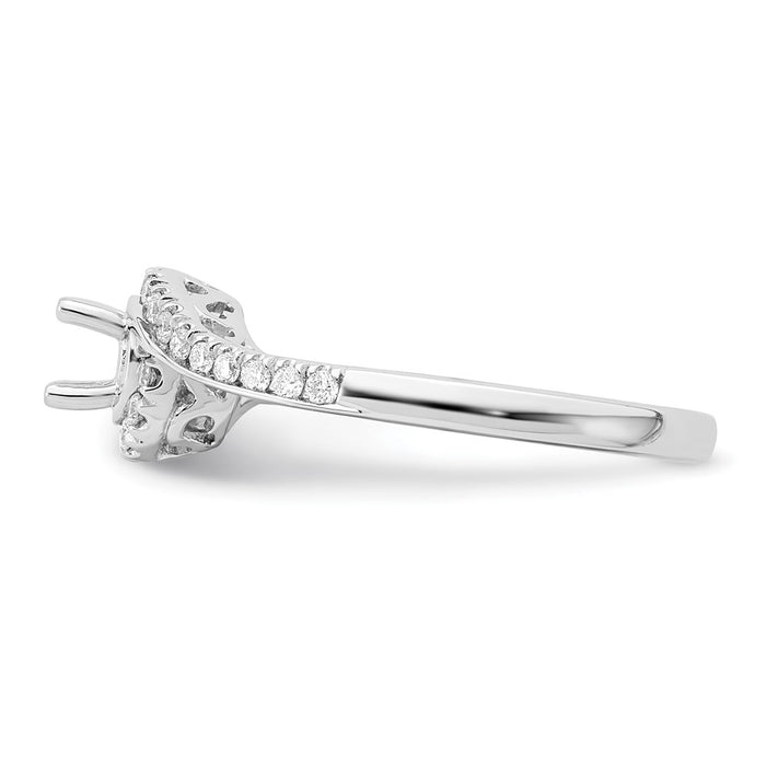 Buy Exclusive 14K White Gold By-Pass Engagement Ring with 1/4 Carat Diamonds-3
