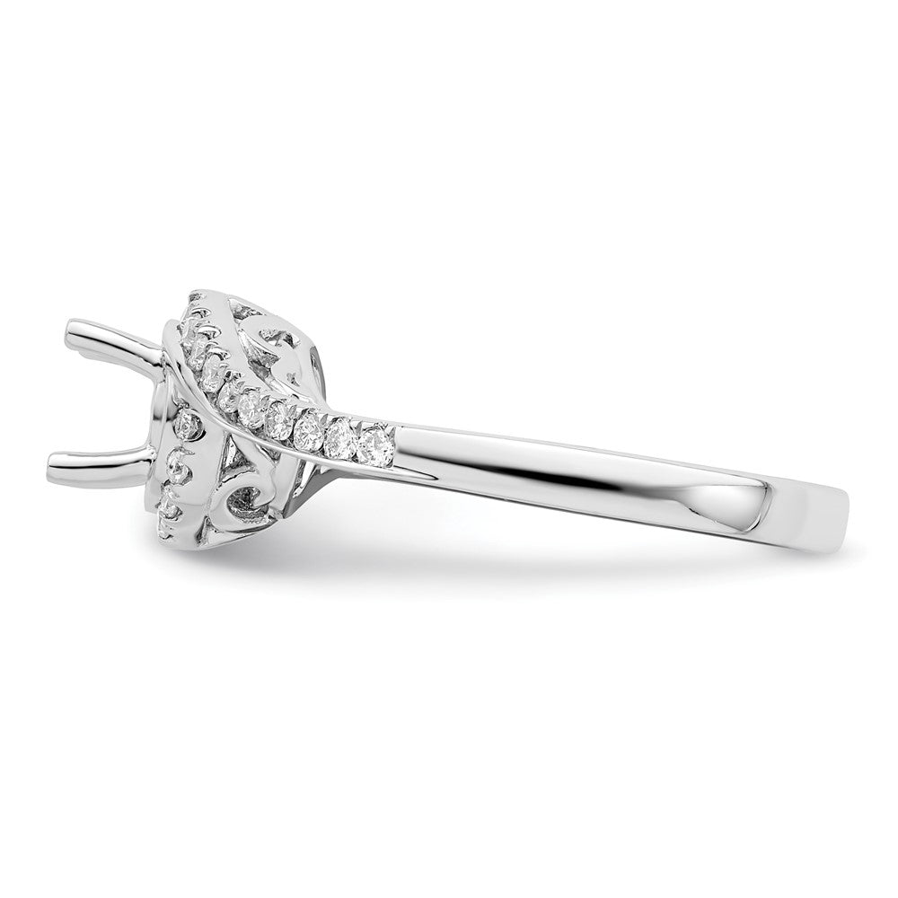 Buy Exclusive 14K White Gold By-Pass Engagement Ring for 3/4 Carat Center