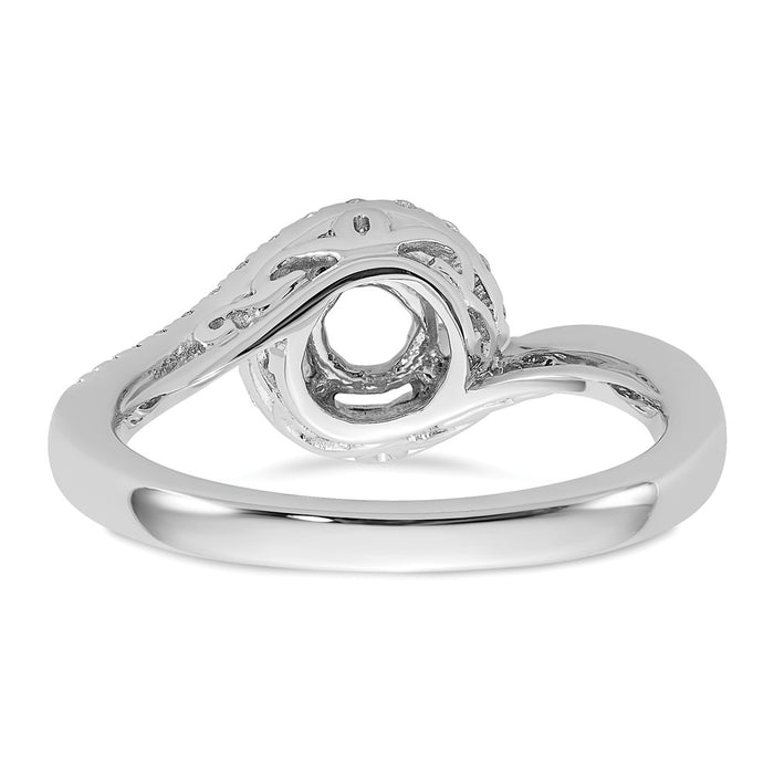 Buy Exclusive 14K White Gold By-Pass Engagement Ring for 3/4 Carat Center-5