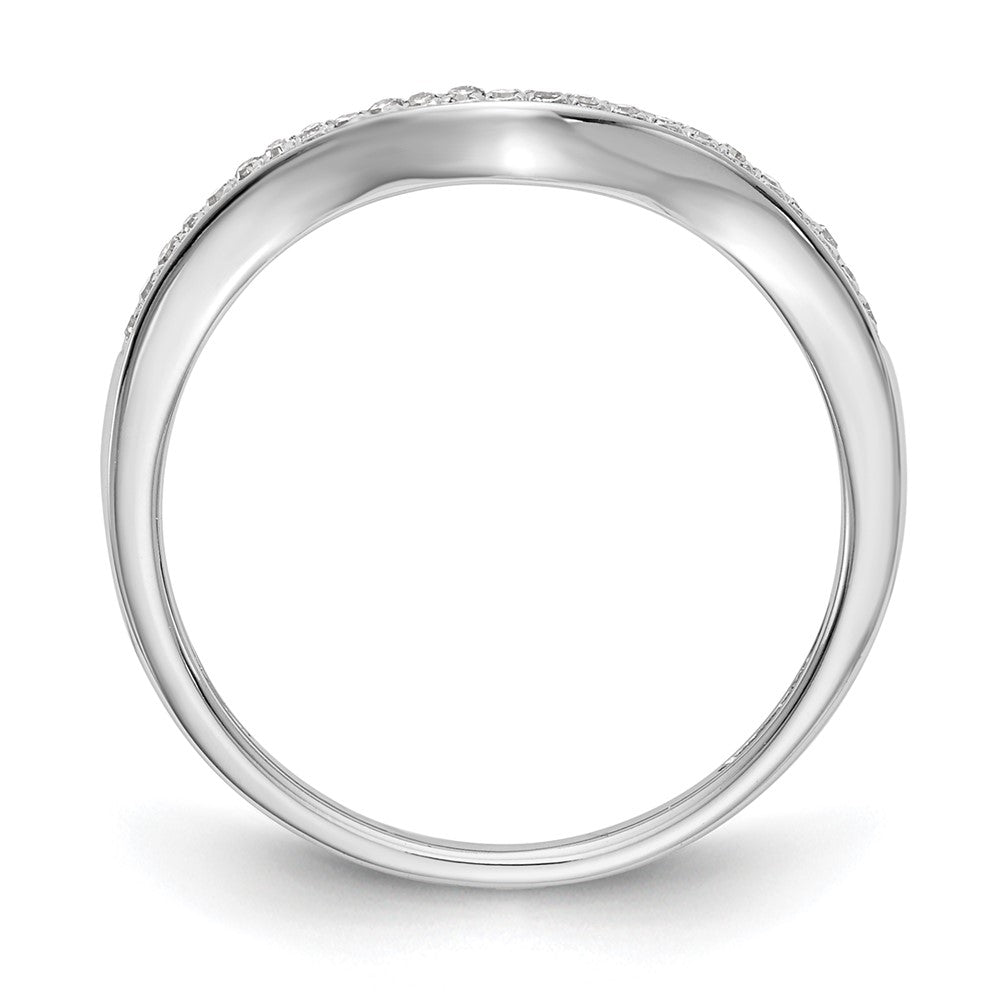 Exclusive 14K White Gold Wedding Band with 1/20 Carat Diamonds - Stylish Value