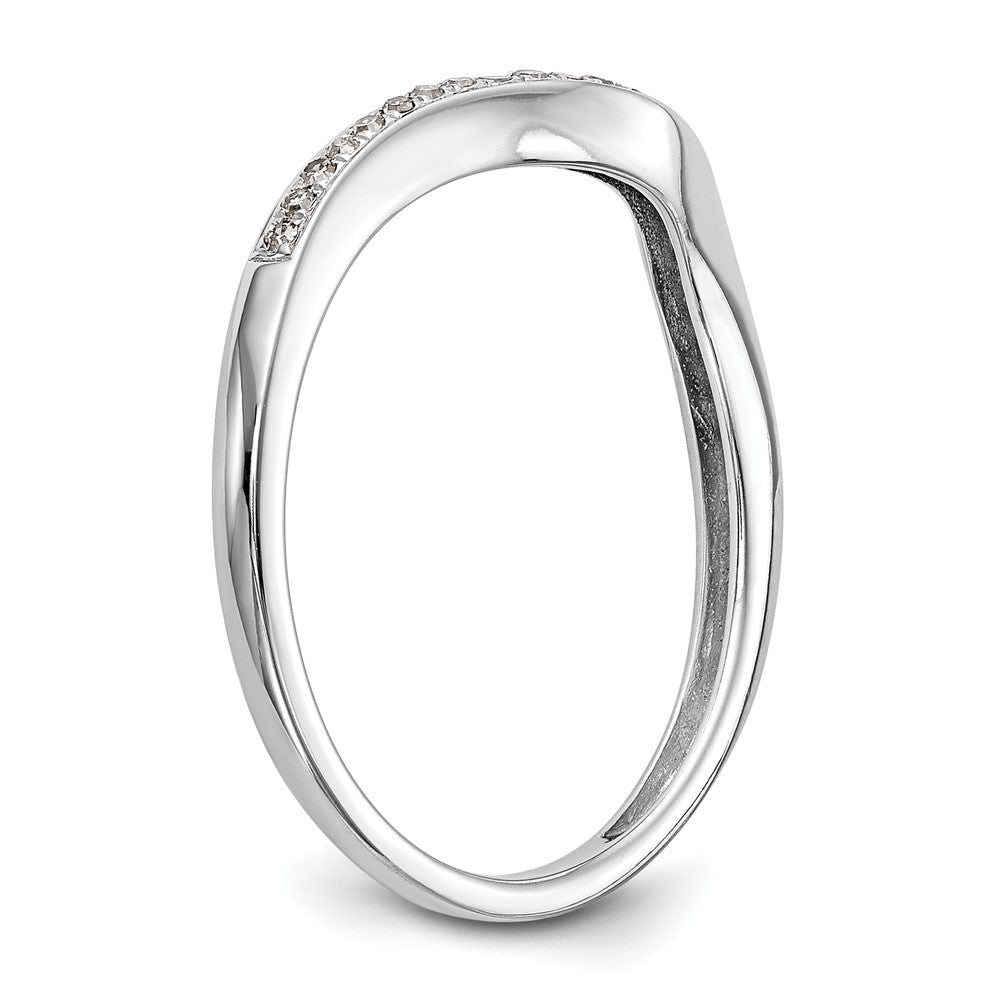 Exclusive 14K White Gold Wedding Band with 1/20 Carat Diamonds - Stylish Value