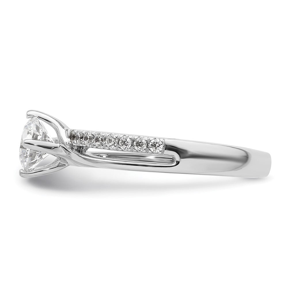 Buy Stylish 14K White Gold By-Pass Engagement Ring for 3/4 Carat Center