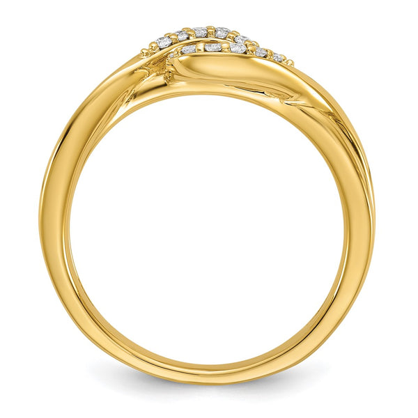 14K Gold Diamond Semi-Mount Bypass Engagement Ring