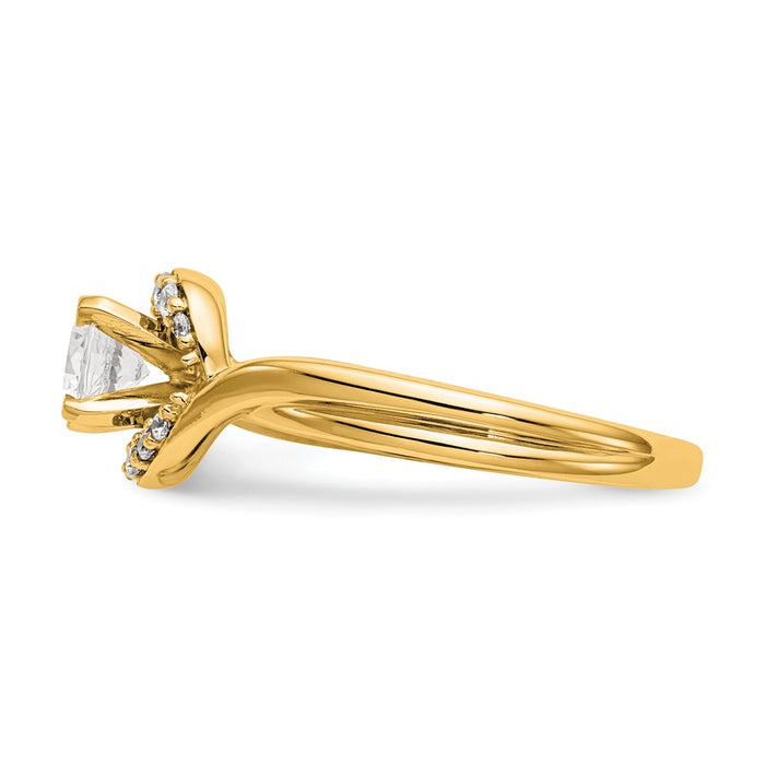 Buy Exclusive 14K Gold Diamond Semi-Mount Bypass Engagement Ring - Stylish Value-3