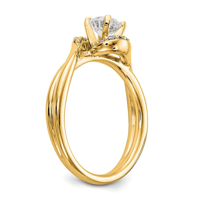 Buy Exclusive 14K Gold Diamond Semi-Mount Bypass Engagement Ring - Stylish Value-6
