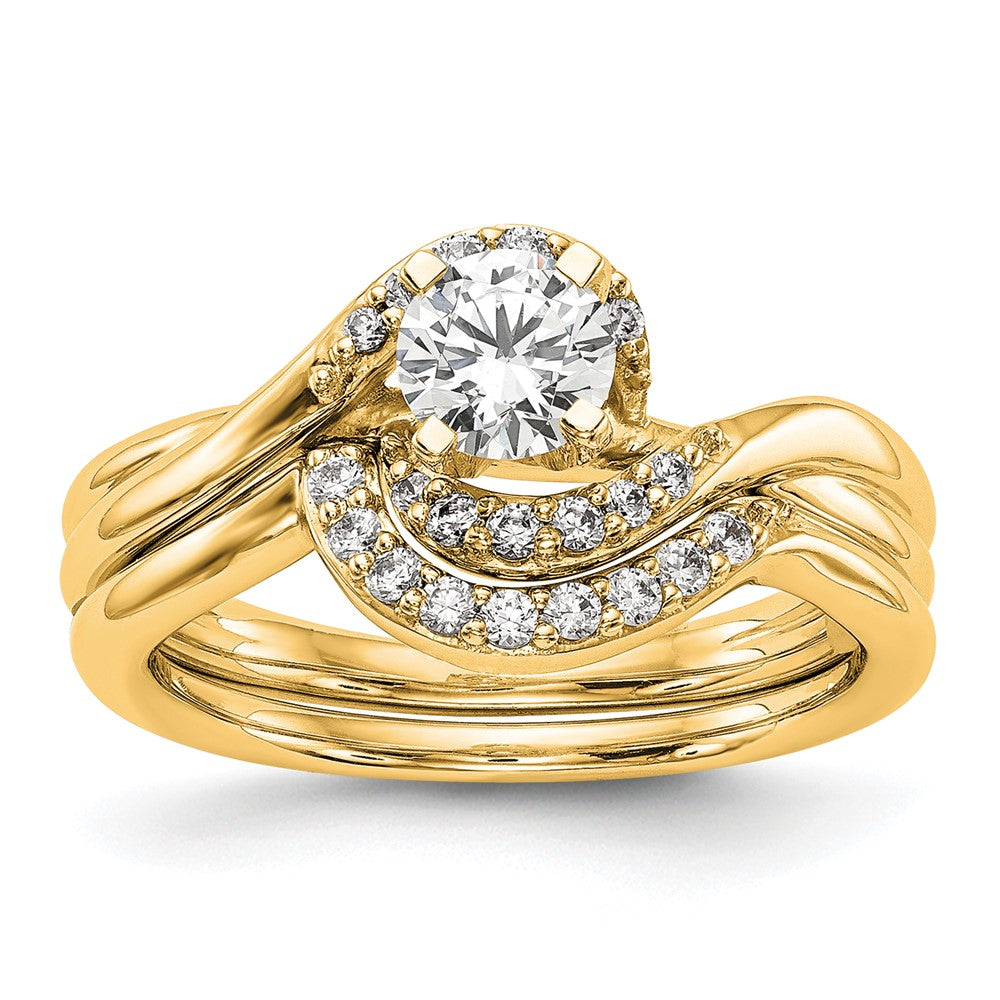 Buy Exclusive 14K Gold Diamond Semi-Mount Bypass Engagement Ring - Stylish Value