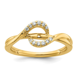Buy Exclusive 14K Gold Diamond Semi-Mount Bypass Engagement Ring - Stylish Value