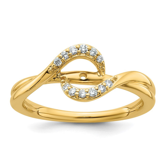 Buy Exclusive 14K Gold Diamond Semi-Mount Bypass Engagement Ring - Stylish Value-1