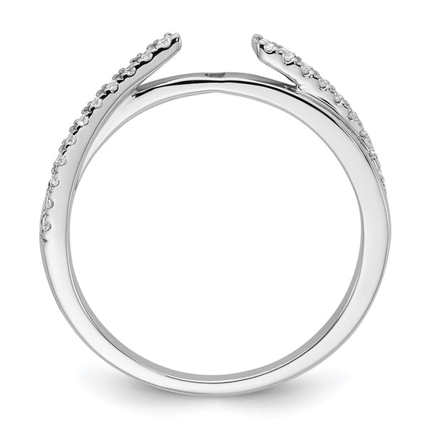 Buy Stylish 14K White Gold Bypass Engagement Ring & 1/8 Carat Diamond