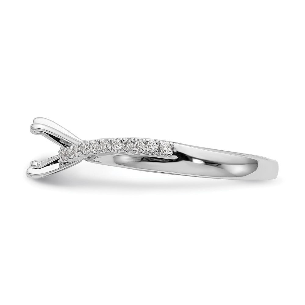 Buy Stylish 14K White Gold Bypass Engagement Ring & 1/8 Carat Diamond