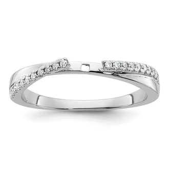 Buy Stylish 14K White Gold Bypass Engagement Ring & 1/8 Carat Diamond