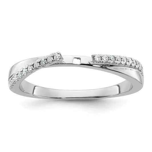 Buy Stylish 14K White Gold Bypass Engagement Ring & 1/8 Carat Diamond