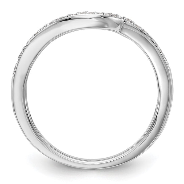 14K White Gold Wedding Band with 1/8 Carat Diamonds - Style GR1-1022778