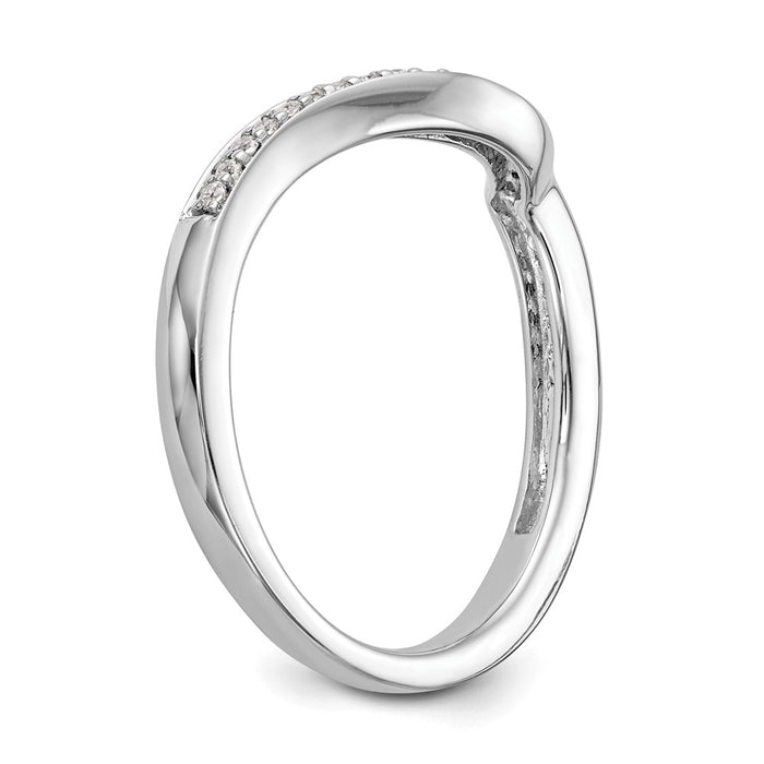 Buy Stylish 14K White Gold Wedding Band with 1/8 Carat Diamonds - Luxury Value-6