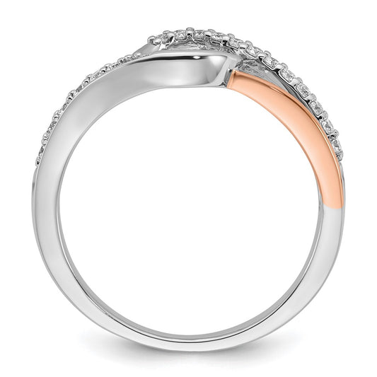 Buy 14K Two-Tone Diamond Semi-Mount Engagement Ring, 1/5 Carat Luxury Style