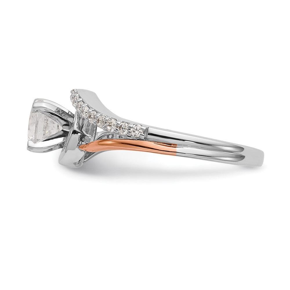 Buy 14K Two-Tone Diamond Semi-Mount Engagement Ring, 1/5 Carat Luxury Style