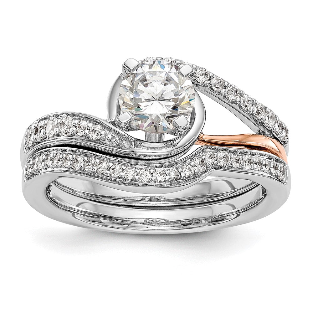 Buy 14K Two-Tone Diamond Semi-Mount Engagement Ring, 1/5 Carat Luxury Style