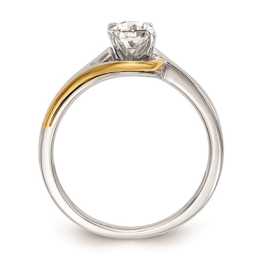 Buy Exclusive 14K Two-Tone Bypass Engagement Ring Setting - Stylish Design!