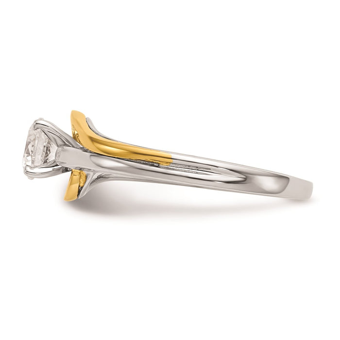 Buy Exclusive 14K Two-Tone Bypass Engagement Ring Setting - Stylish Design!-3