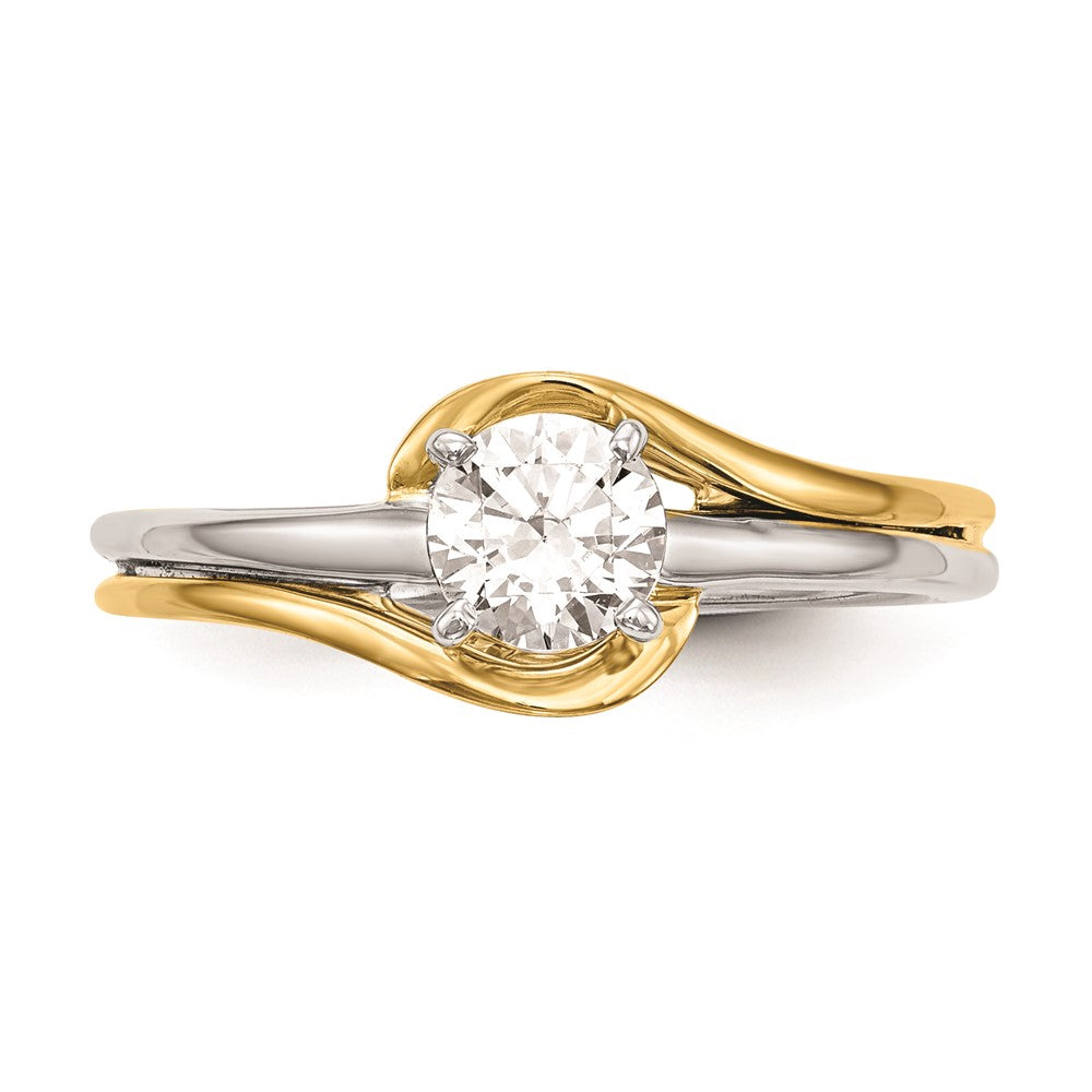Buy Exclusive 14K Two-Tone Bypass Engagement Ring Setting - Stylish Design!