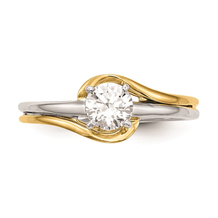 Buy Exclusive 14K Two-Tone Bypass Engagement Ring Setting - Stylish Design!-4