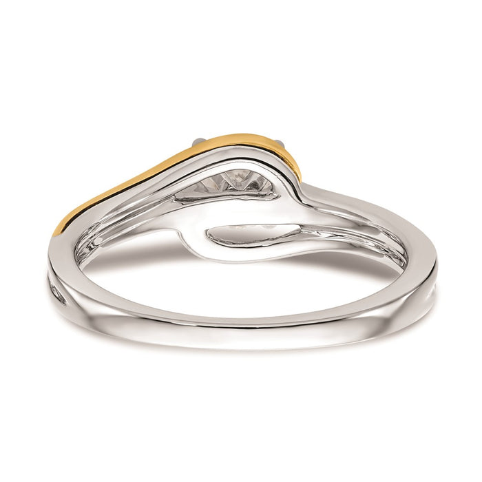 Buy Exclusive 14K Two-Tone Bypass Engagement Ring Setting - Stylish Design!-5