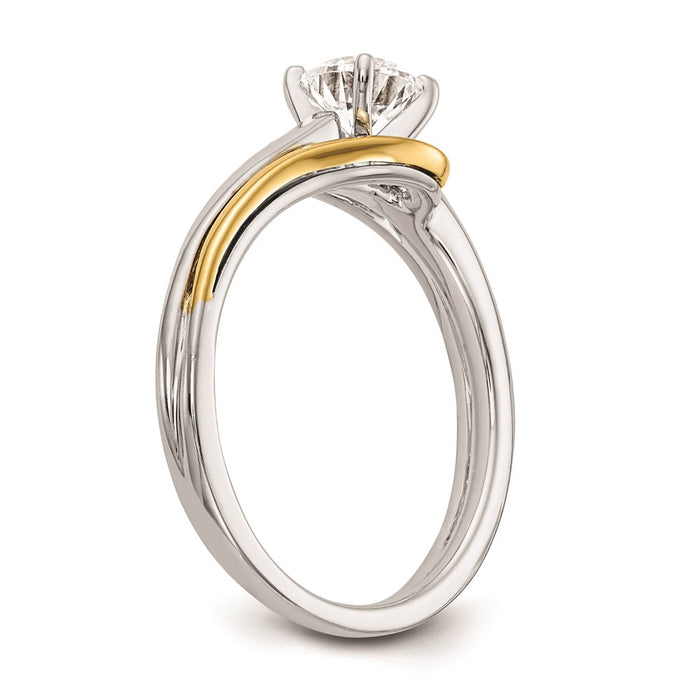 Buy Exclusive 14K Two-Tone Bypass Engagement Ring Setting - Stylish Design!-6