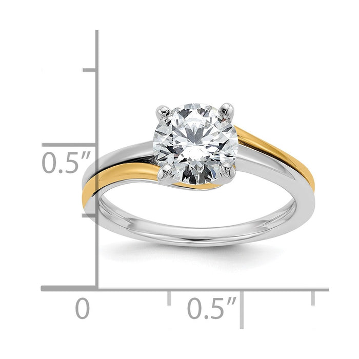Buy Exclusive 14K Two-Tone Bypass Engagement Ring Setting - Stylish Design!-7