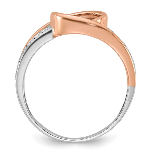 Exclusive 14K Two-Tone Bypass Engagement Ring - 1/5 Carat Diamond Value!