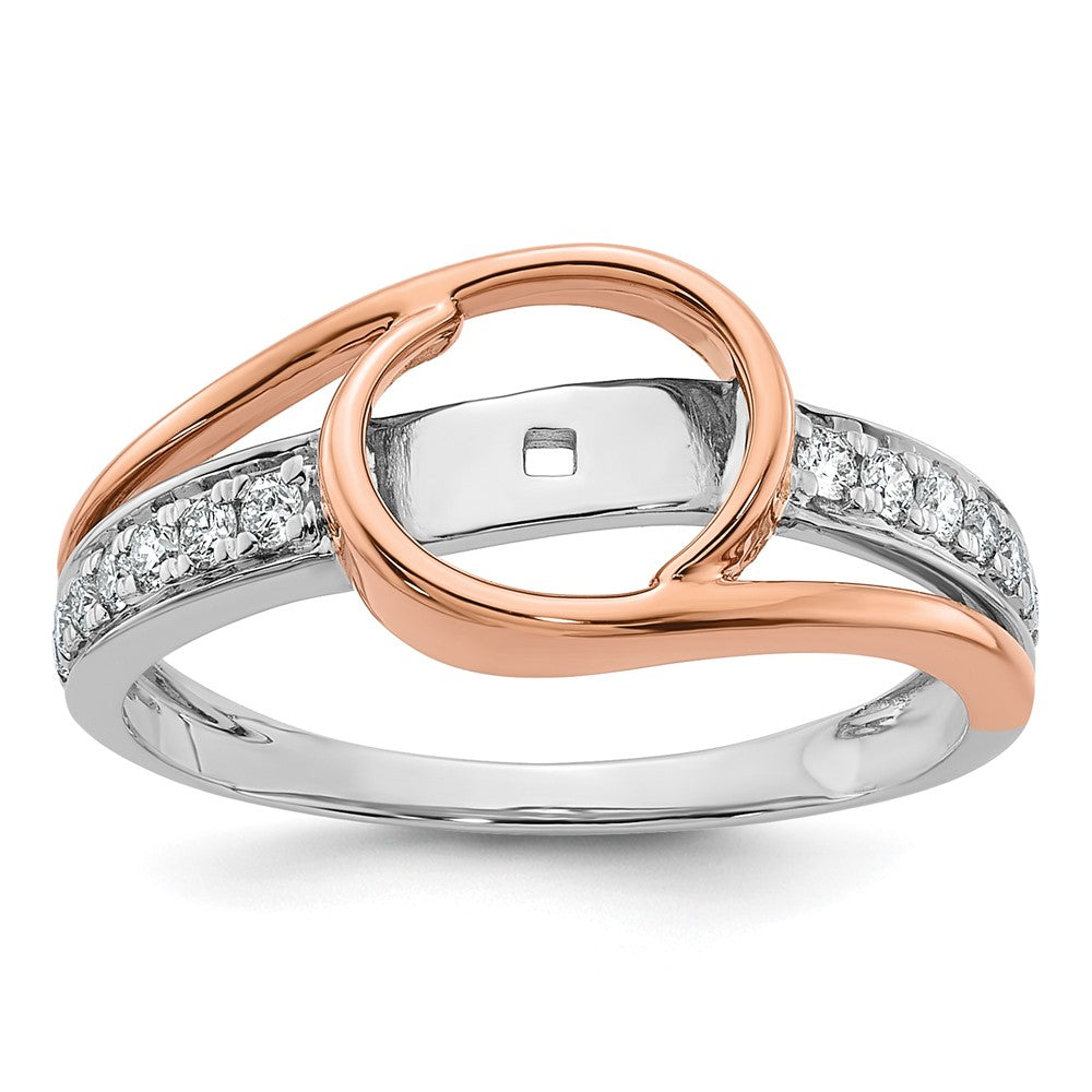 Exclusive 14K Two-Tone Bypass Engagement Ring - 1/5 Carat Diamond Value!