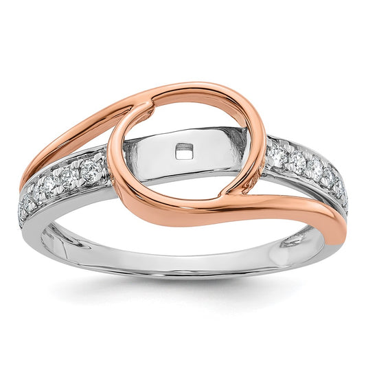 Exclusive 14K Two-Tone Bypass Engagement Ring - 1/5 Carat Diamond Value!