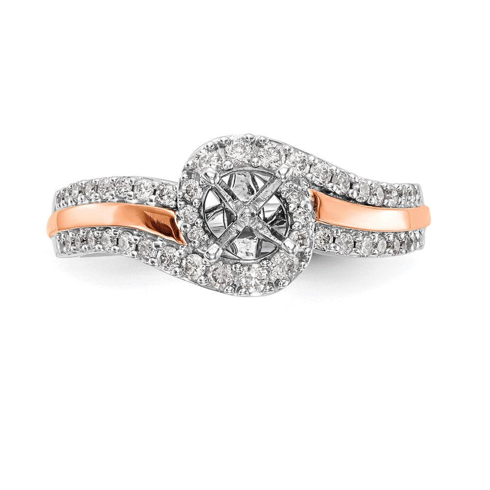 Buy Exclusive 14K Two-Tone Bypass Diamond Engagement Ring - 3/8 Carat Value