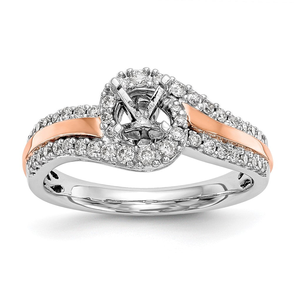 Buy Exclusive 14K Two-Tone Bypass Diamond Engagement Ring - 3/8 Carat Value