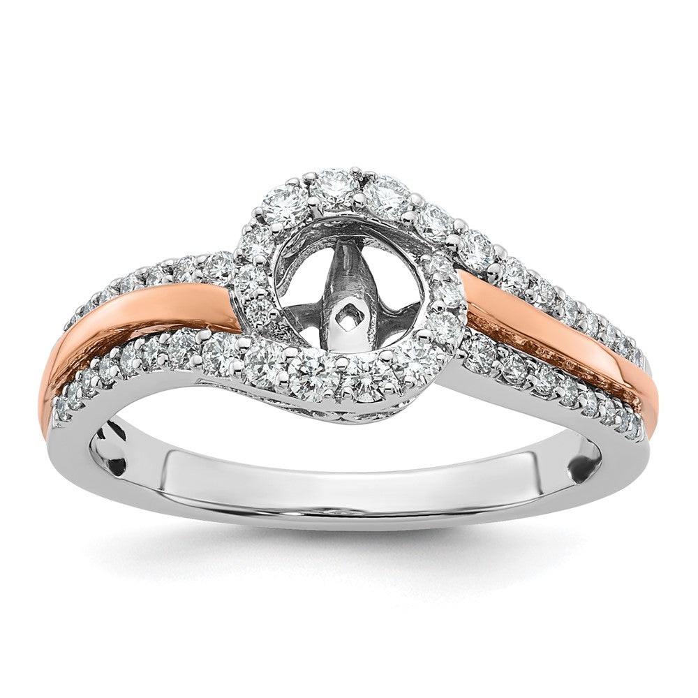 Buy Exclusive 14K Two-Tone Bypass Diamond Engagement Ring - 3/8 Carat Value