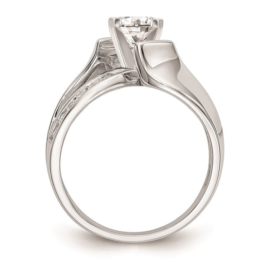 Exclusive 14K White Gold Bypass Engagement Ring Setting - Stylish & Affordable!