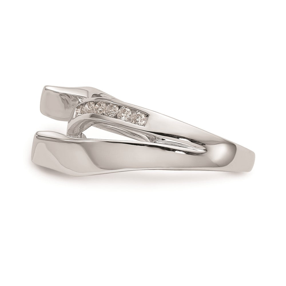 Exclusive 14K White Gold Bypass Engagement Ring Setting - Stylish & Affordable!